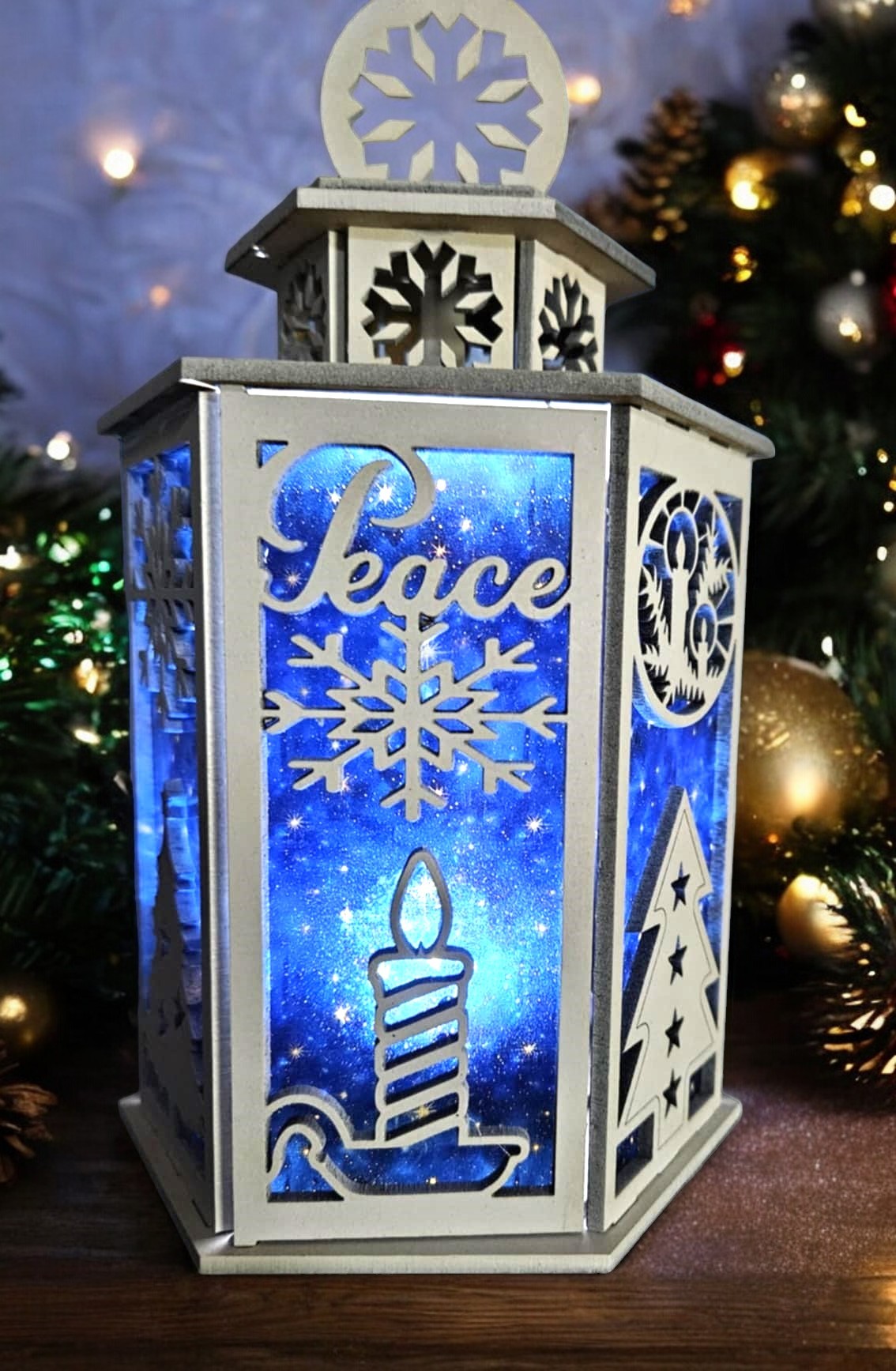 Silent Night Christmas Lantern.