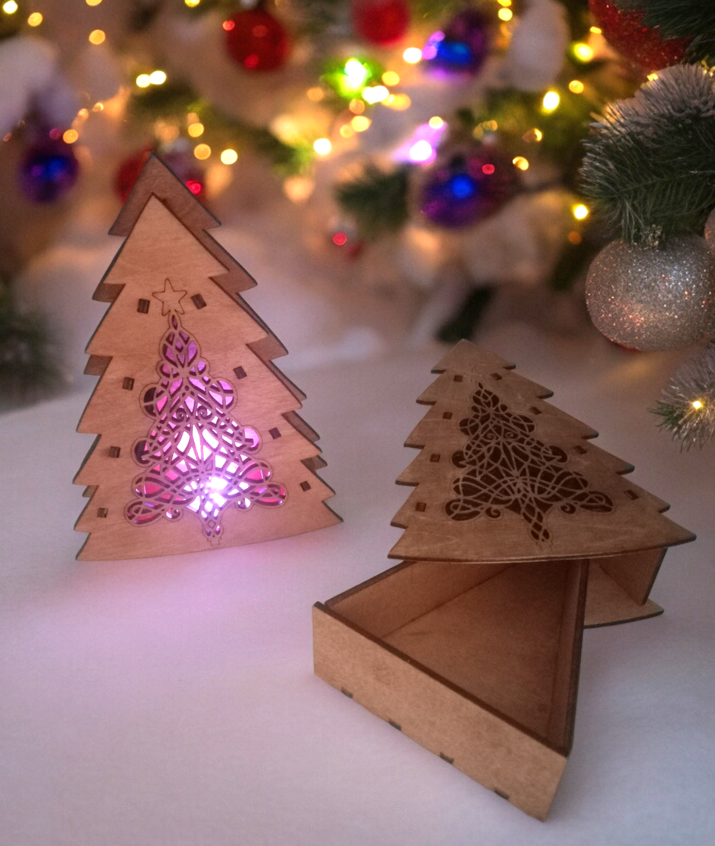 Light up Christmas Tree Keepsake Box